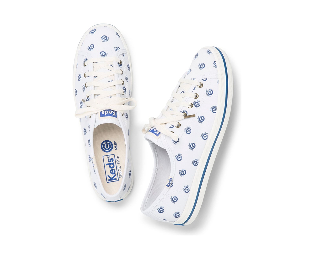 Keds Sneaker Damen Weiß/Blau - Kickstart Mlb® - TRC-085719